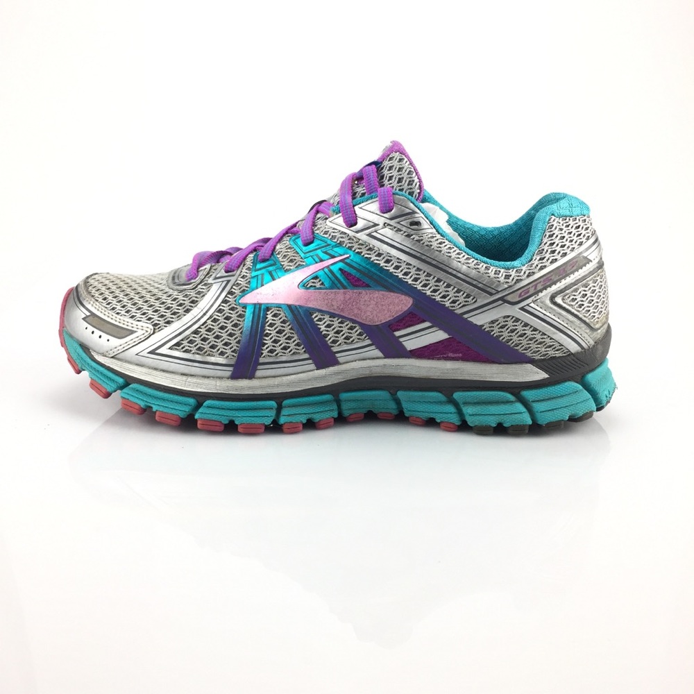 Brooks Womens GTS 17 Silver Pink Purple Size 10.5 - Picture 3 of 10